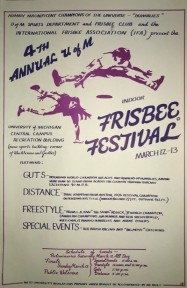 University of Michigan Ann Arbor Frisbee Championships poster